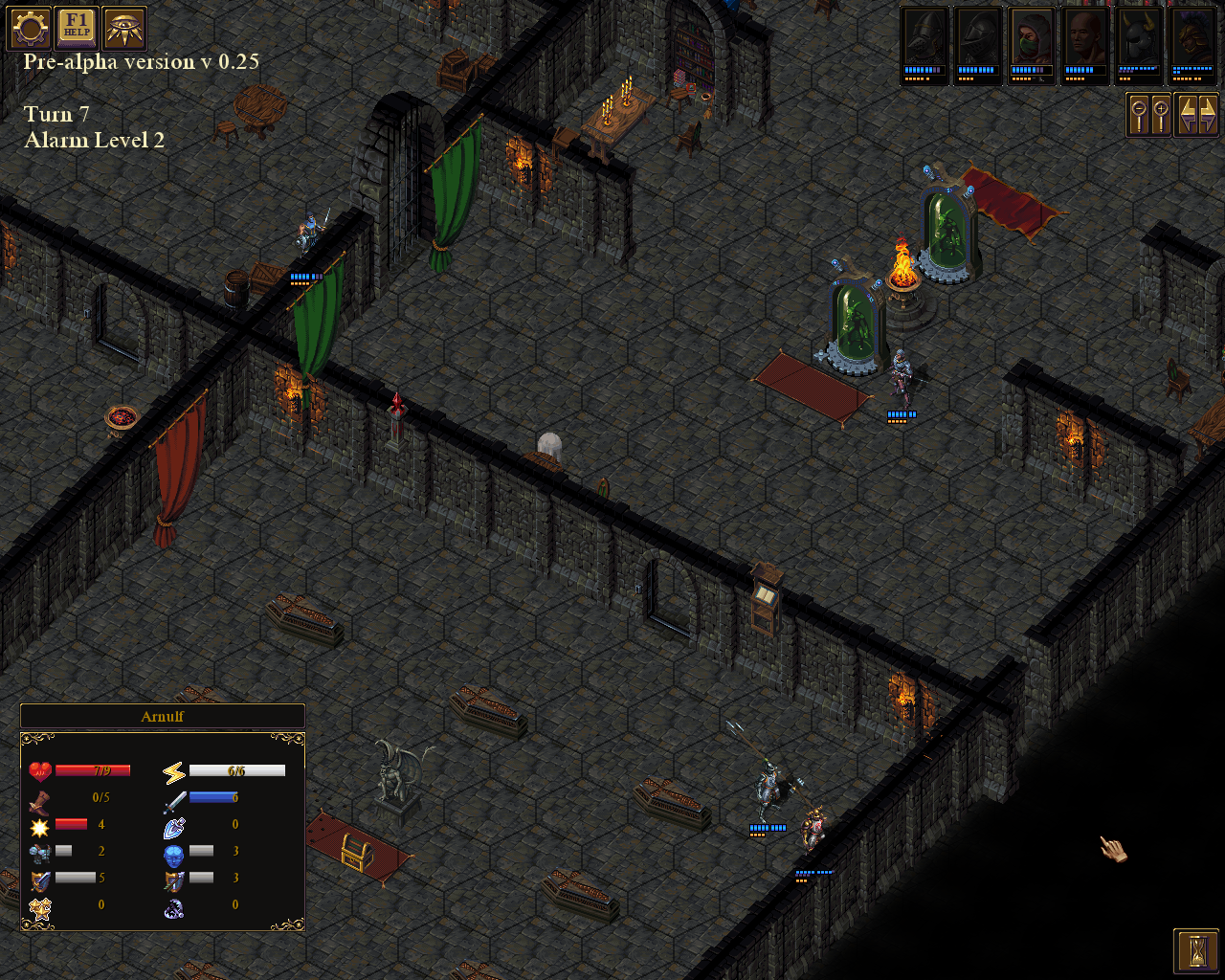A procedurally generated level, as viewed in the game